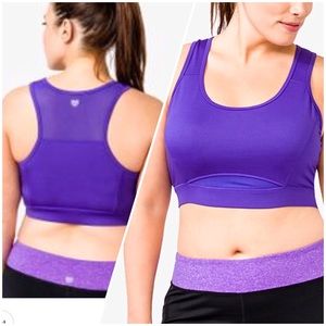 F21+ Purple Plus Size Sports Bra Sz. 3x